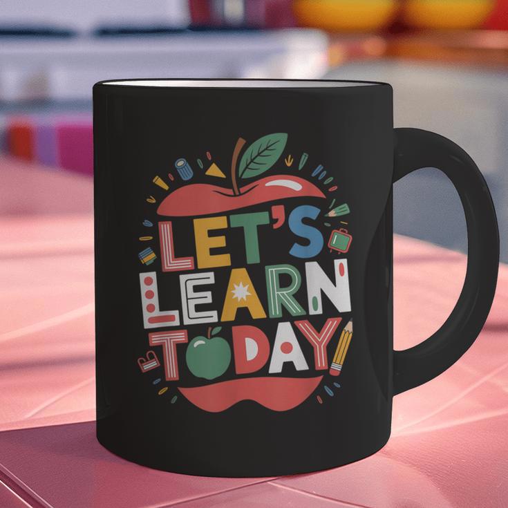 Let's Learn Today Teacher Motivational Back To School Graphic Print Coffee Mug, gift for family, gift for coworker Let's Learn Today Teacher Motivational Back To School Graphic Print Coffee Mug, gift for family, gift for coworker