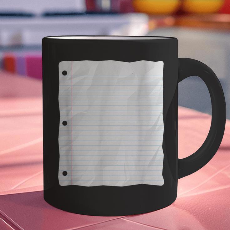 Lined Paper Notebook Halloween Costume For Students Teachers For Men Women Kids Graphic Print Coffee Mug, gift for family, gift for coworker