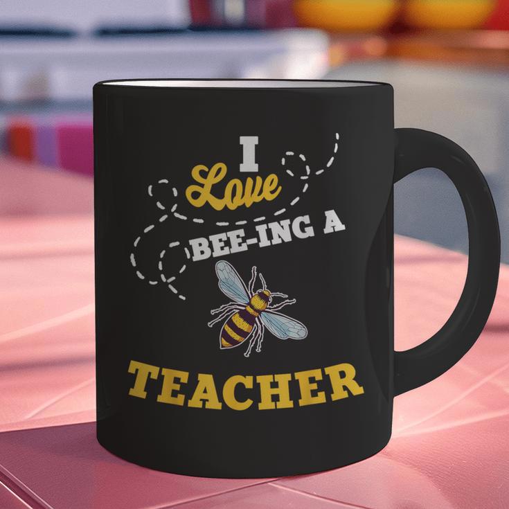 I Love Bee-Ing A Teacher Honey Bee Job Profession Graphic Print Coffee Mug, gift for family, gift for coworker