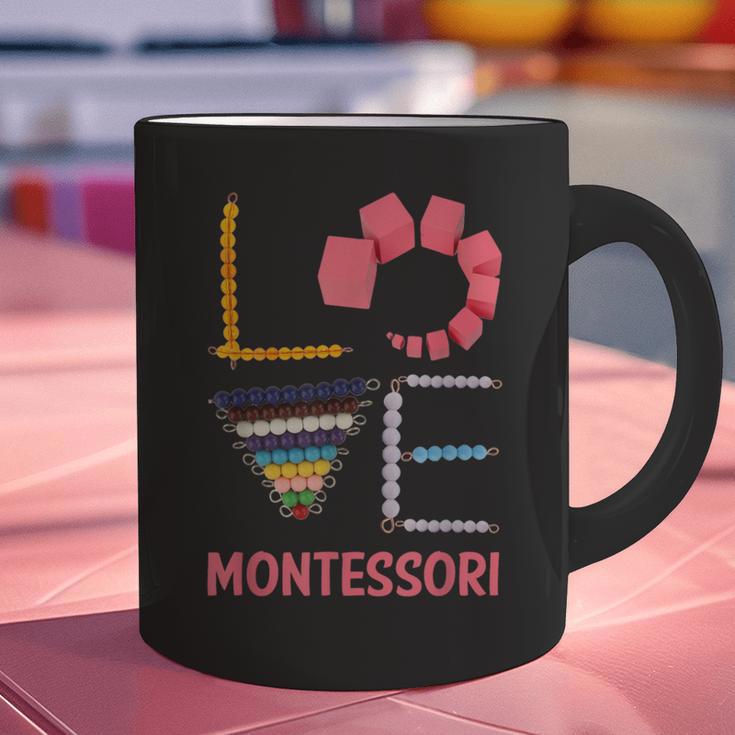 Love Montessori Education Math Teacher Graphic Print Coffee Mug, gift for family, gift for coworker