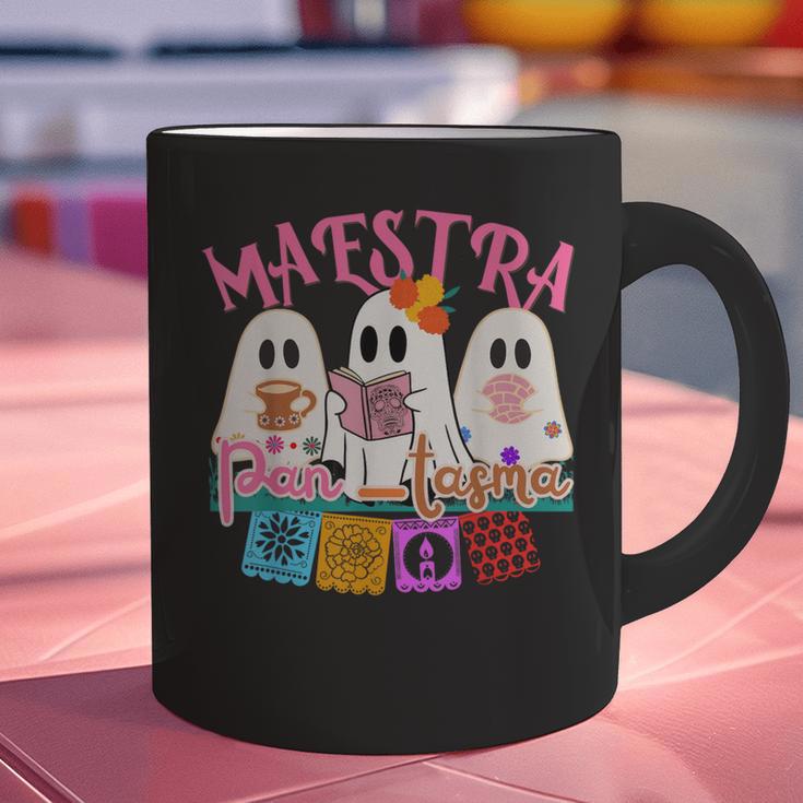 Maestra Pantasmas Conchas Teacher Mexican Halloween Graphic Print Coffee Mug, gift for family, gift for coworker Maestra Pantasmas Conchas Teacher Mexican Halloween Graphic Print Coffee Mug, gift for family, gift for coworker
