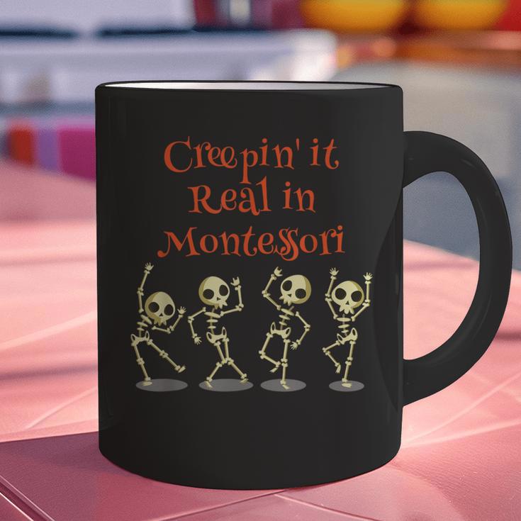 Montessori Creepin' It Real HALLOWEEN School Teacher Shirt Graphic Print Coffee Mug, gift for family, gift for coworker