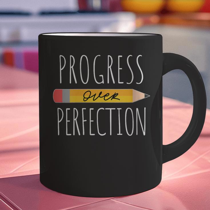 Motivational Progress Over Perfection Back To School Teacher Graphic Print Coffee Mug, gift for family, gift for coworker Motivational Progress Over Perfection Back To School Teacher Graphic Print Coffee Mug, gift for family, gift for coworker