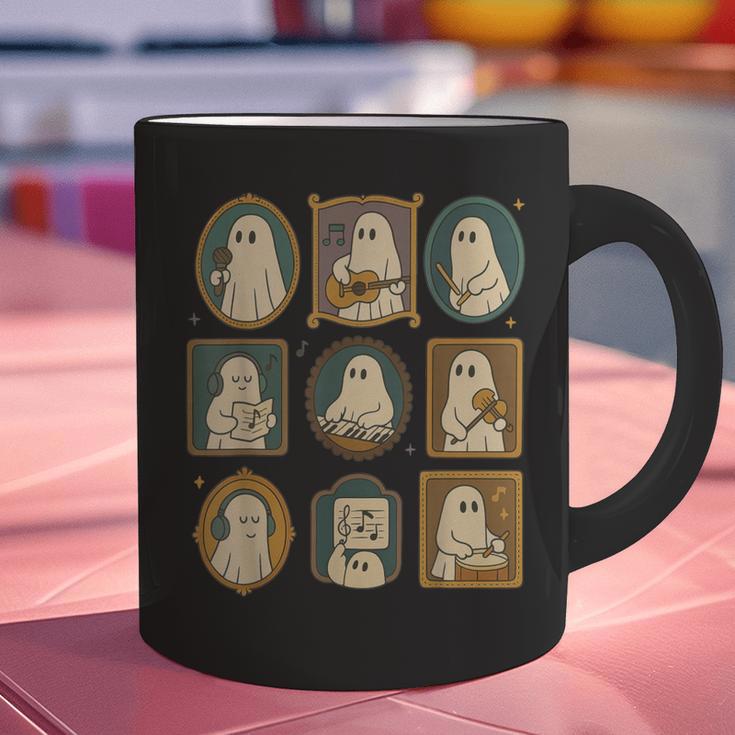 Music Teacher Orchestra Spooky Halloween Ghost Band Graphic Print Coffee Mug, gift for family, gift for coworker