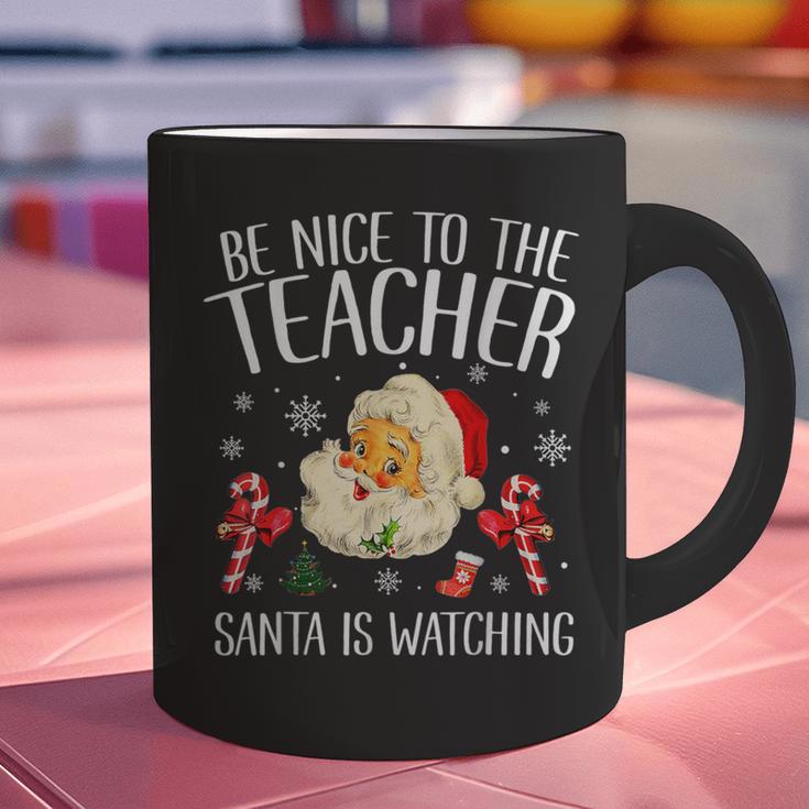 Be Nice To The Teacher Santa Is Watching School Christmas Graphic Print Coffee Mug, gift for family, gift for coworker Be Nice To The Teacher Santa Is Watching School Christmas Graphic Print Coffee Mug, gift for family, gift for coworker
