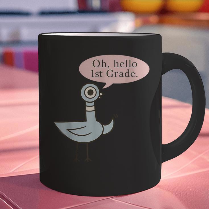 Oh Hello First Graders Cute Pigeon 1st Grade Teacher Graphic Print Coffee Mug, First Grade Teacher Mugs, gift for family, gift for coworker Oh Hello First Graders Cute Pigeon 1st Grade Teacher Graphic Print Coffee Mug, First Grade Teacher Mugs, gift for family, gift for coworker