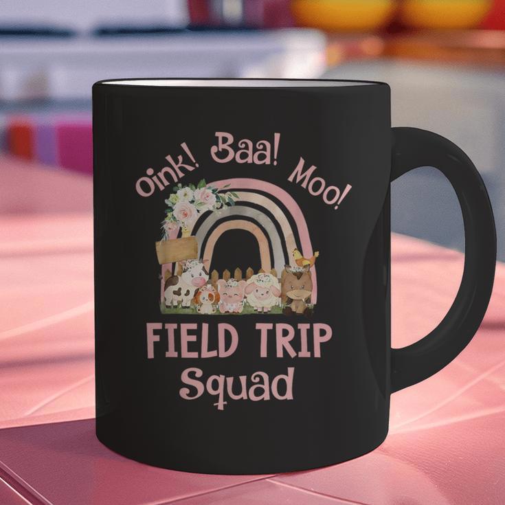 Oink Baa Moo Field Trip Squad Teacher Students Matching Graphic Print Coffee Mug, gift for family, gift for coworker