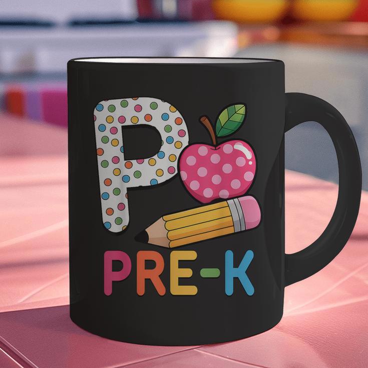 P Is For Pre K Teacher Student Pencil Apple Back To School Graphic Print Coffee Mug, gift for family, gift for coworker P Is For Pre K Teacher Student Pencil Apple Back To School Graphic Print Coffee Mug, gift for family, gift for coworker