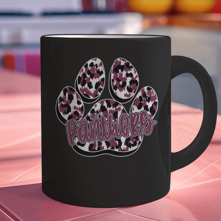 Panthers Paw Print Leopard Maroon Panther Pride Teacher Graphic Print Coffee Mug, gift for family, gift for coworker