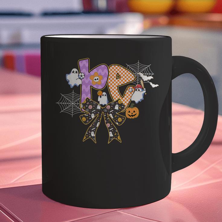 PE Teacher Coach Coquette Ghost Halloween Physical Education Graphic Print Coffee Mug, Pe Teacher Mugs, gift for family, gift for coworker PE Teacher Coach Coquette Ghost Halloween Physical Education Graphic Print Coffee Mug, Pe Teacher Mugs, gift for family, gift for coworker