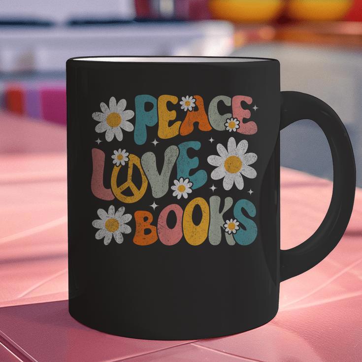 Peace Love Books Bookworm Librarian Reading Teacher Groovy Graphic Print Coffee Mug, Groovy Teacher Mugs, gift for family, gift for coworker Peace Love Books Bookworm Librarian Reading Teacher Groovy Graphic Print Coffee Mug, Groovy Teacher Mugs, gift for family, gift for coworker