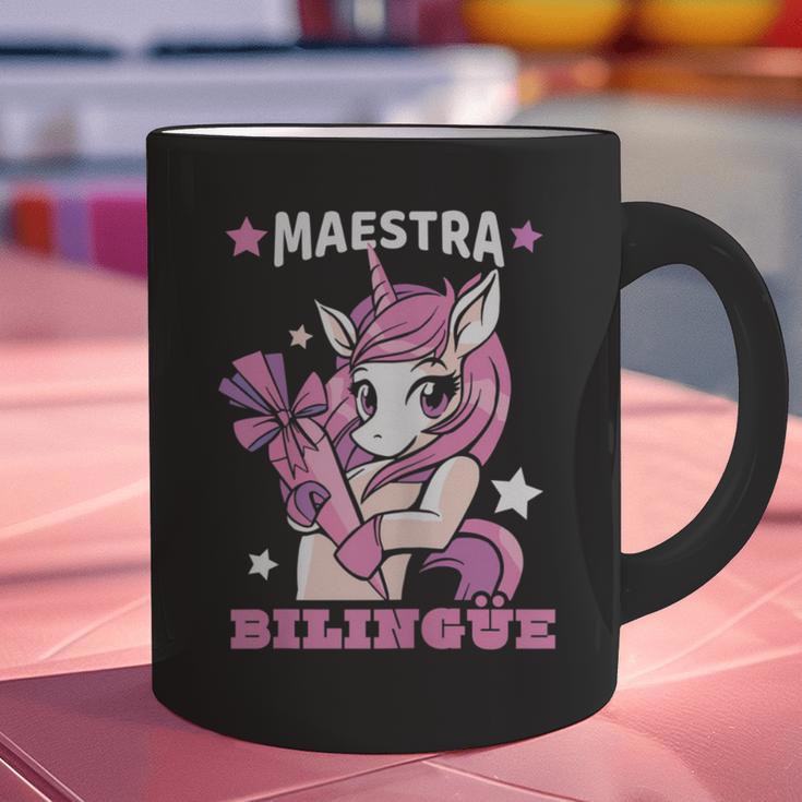 Pink Unicorn Spanish Teacher Regalos Para Bilingue Teacher Graphic Print Coffee Mug, gift for family, gift for coworker