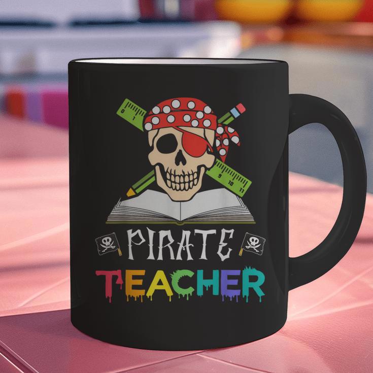 Pirate Teacher Halloween Skull Adult Graphic Print Coffee Mug, gift for family, gift for coworker Pirate Teacher Halloween Skull Adult Graphic Print Coffee Mug, gift for family, gift for coworker