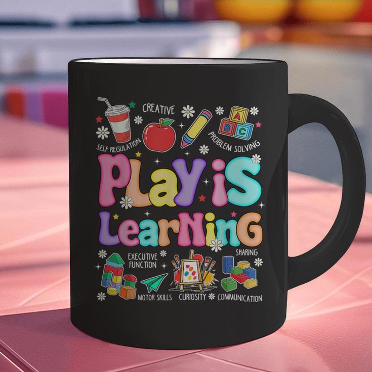 Play Is Learning Educational Teacher Women Graphic Print Coffee Mug, gift for family, gift for coworker