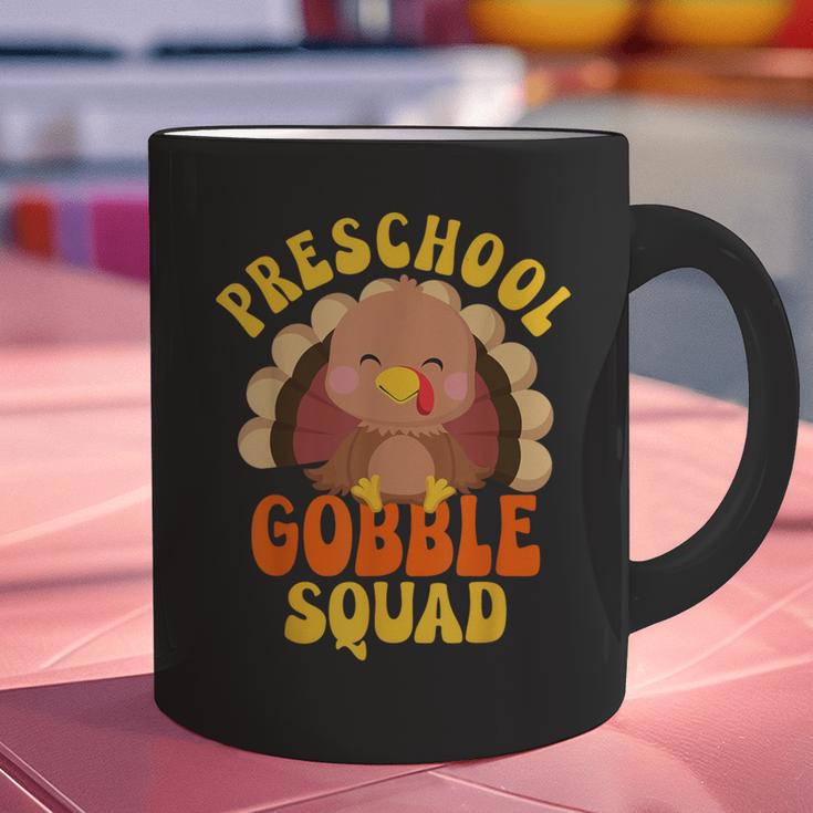Preschool Gobble Squad Cute Turkey Thanksgiving Teacher Graphic Print Coffee Mug, gift for family, gift for coworker Preschool Gobble Squad Cute Turkey Thanksgiving Teacher Graphic Print Coffee Mug, gift for family, gift for coworker
