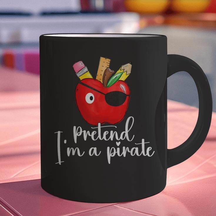 Pretend I'm A Pirate Teacher Apple Talk Like A Pirate Day Men Women Kids Graphic Print Coffee Mug, gift for family, gift for coworker Pretend I'm A Pirate Teacher Apple Talk Like A Pirate Day Men Women Kids Graphic Print Coffee Mug, gift for family, gift for coworker