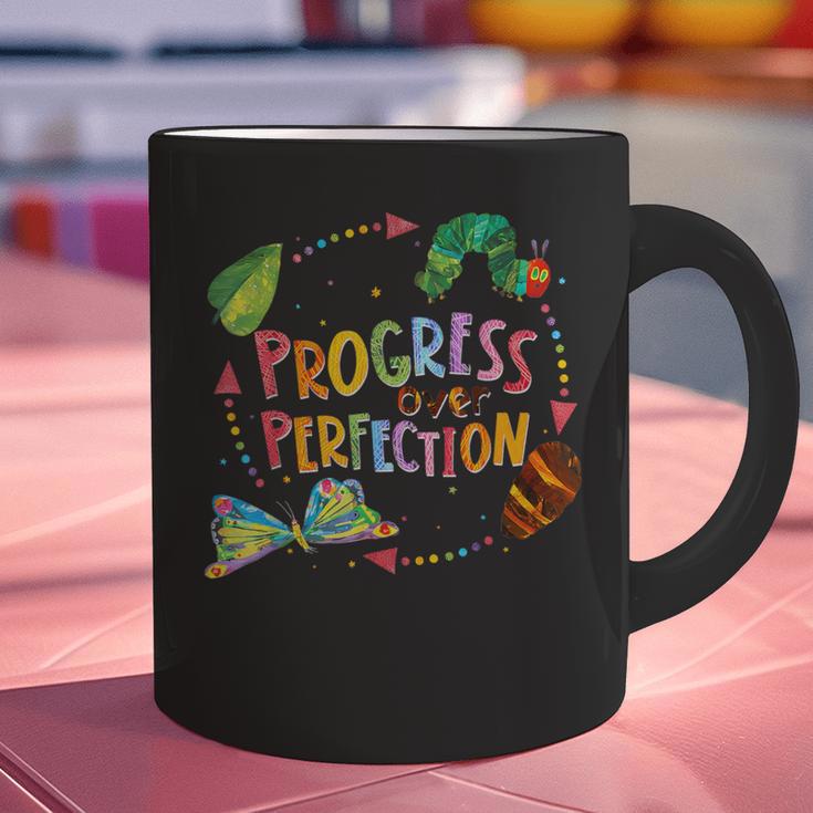 Progress Over Perfection Caterpillar Teacher Back To School Graphic Print Coffee Mug, gift for family, gift for coworker Progress Over Perfection Caterpillar Teacher Back To School Graphic Print Coffee Mug, gift for family, gift for coworker