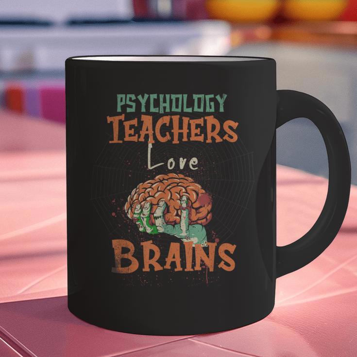 Psychology Teachers Love Brains Halloween For Psychologists Men Women Graphic Print Coffee Mug, gift for family, gift for coworker