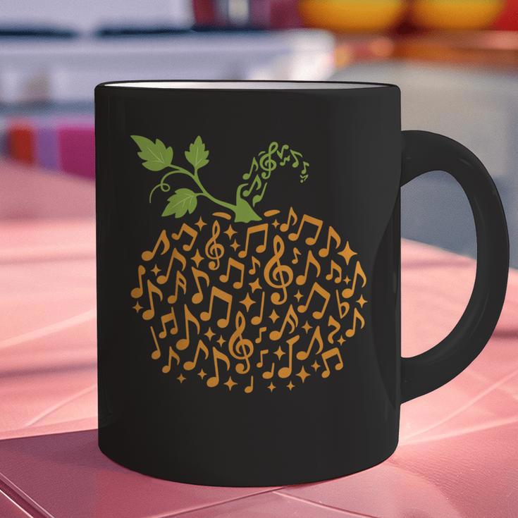 Pumpkin Music Notes Fall Teacher Autumn Halloween Graphic Print Coffee Mug, gift for family, gift for coworker