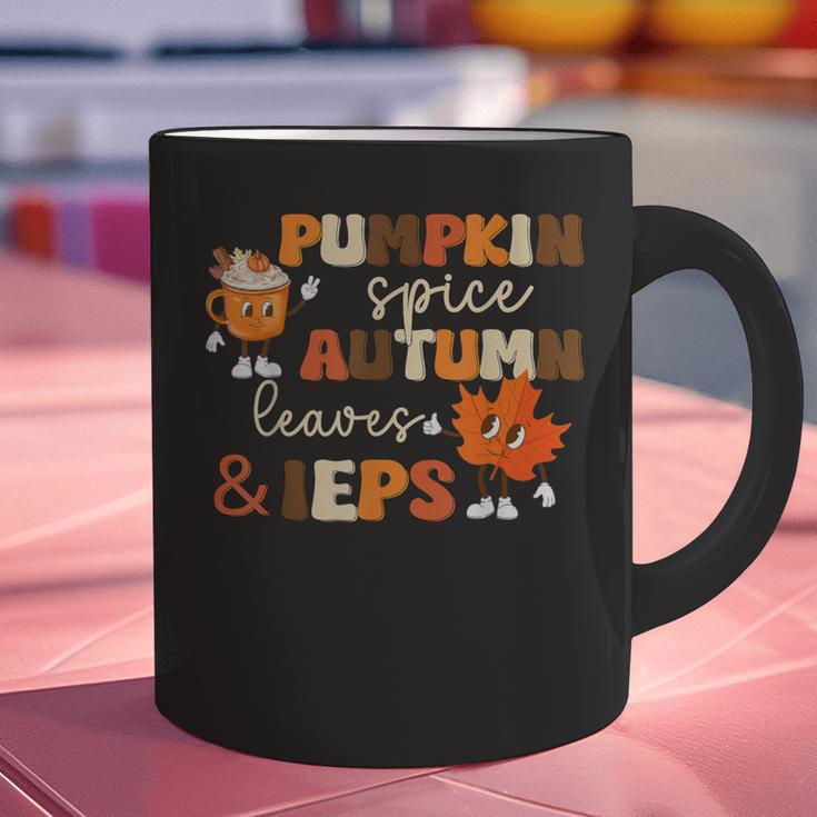 Pumpkin Spice Autumn Leaves IEPS Sped Teacher Fall Graphic Print Coffee Mug, gift for family, gift for coworker