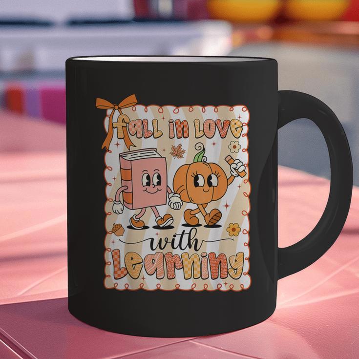 Pumpkin Teacher Preppy Fall In Love With Learning Autumn Graphic Print Coffee Mug, gift for family, gift for coworker Pumpkin Teacher Preppy Fall In Love With Learning Autumn Graphic Print Coffee Mug, gift for family, gift for coworker