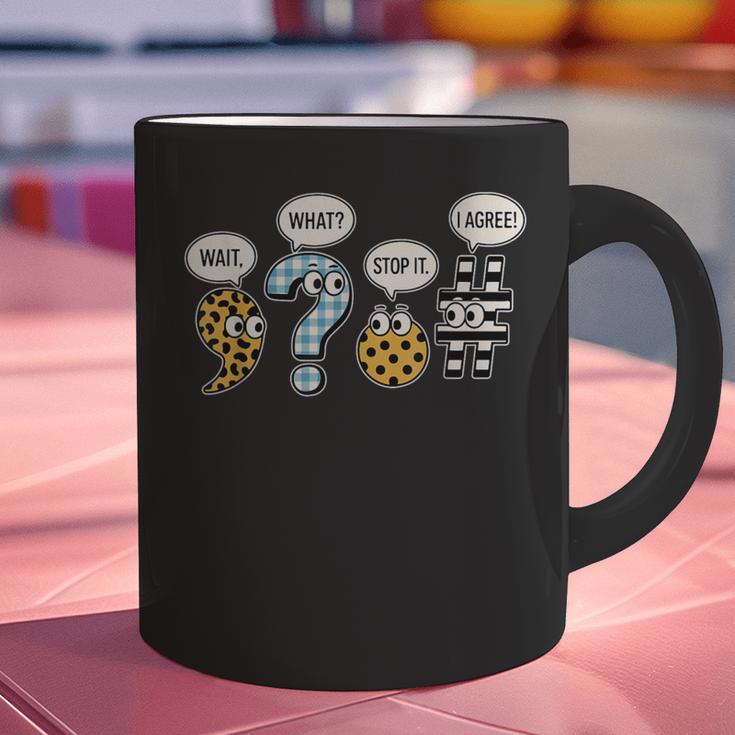 Punctuation English Grammar Teacher Back To School Graphic Print Coffee Mug, English Teacher Mugs, gift for family, gift for coworker