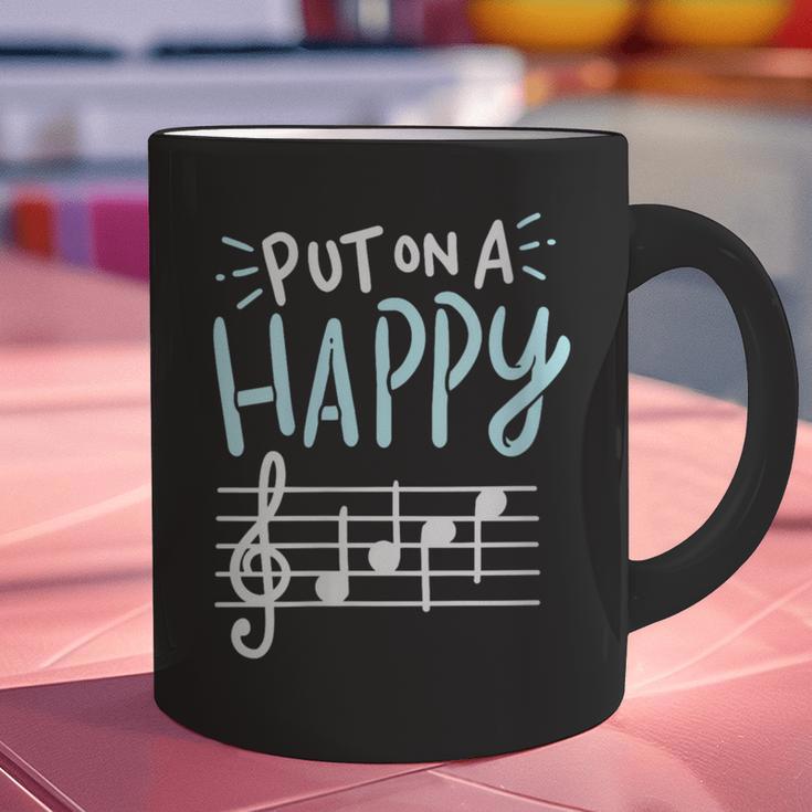 Put On A Happy Face Music Music Teacher Graphic Print Coffee Mug, gift for family, gift for coworker