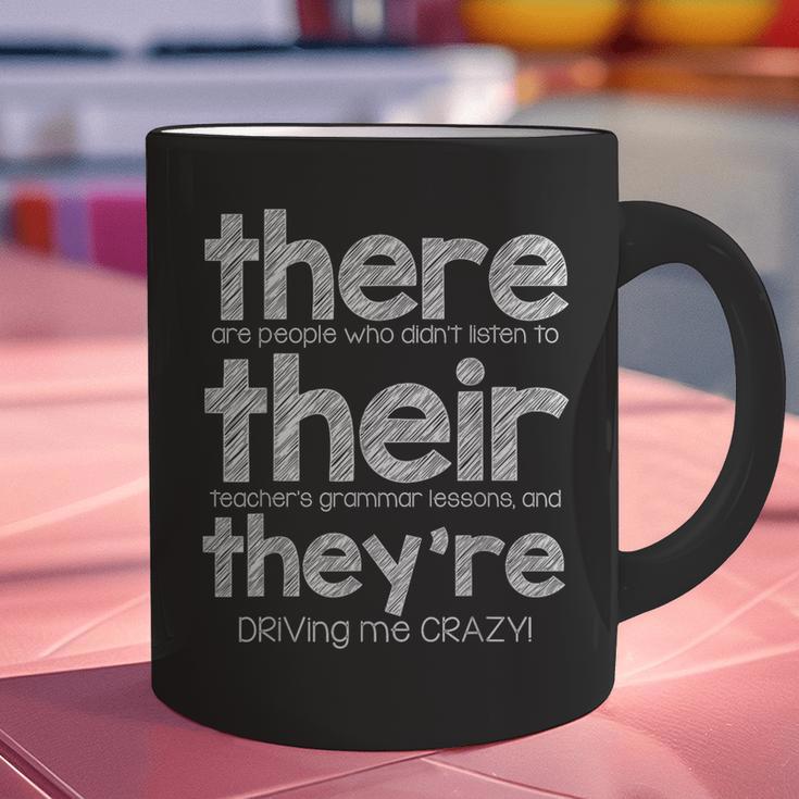 There Their They'Re English Grammar Teacher Humor Graphic Print Coffee Mug, English Teacher Mugs, gift for family, gift for coworker