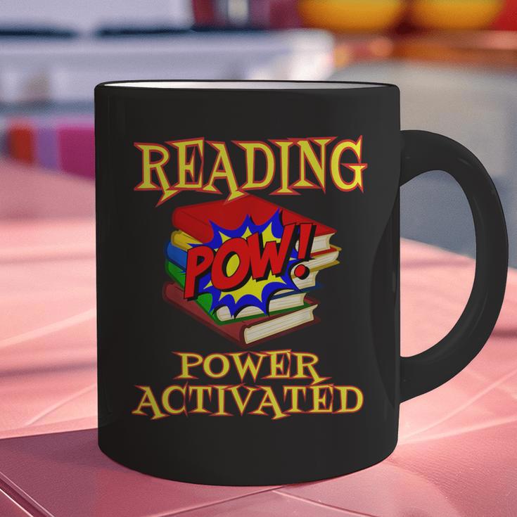 Reading Super Power Activated Superhero Teacher Or Student Men Women Girls Kids Graphic Print Coffee Mug, Super Teacher Mugs, gift for family, gift for coworker