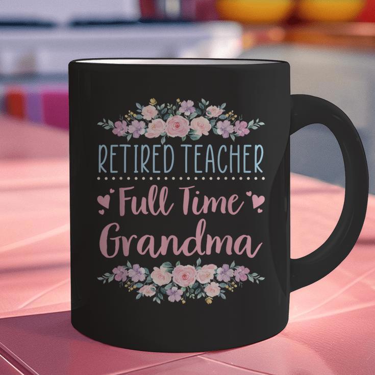 Retired Teacher Full Time Grandma Teaching Retirement Graphic Print Coffee Mug, gift for family, gift for coworker Retired Teacher Full Time Grandma Teaching Retirement Graphic Print Coffee Mug, gift for family, gift for coworker