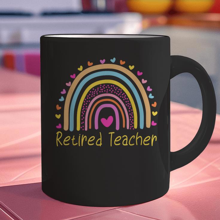 Retired Teacher Rainbow Graphic Print Coffee Mug, gift for family, gift for coworker Retired Teacher Rainbow Graphic Print Coffee Mug, gift for family, gift for coworker