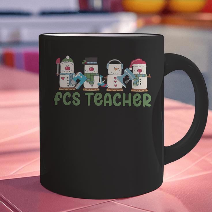 Retro Christmas Snowman FCS Teacher Family Consumer Science Graphic Print Coffee Mug, Science Teacher Mugs, gift for family, gift for coworker