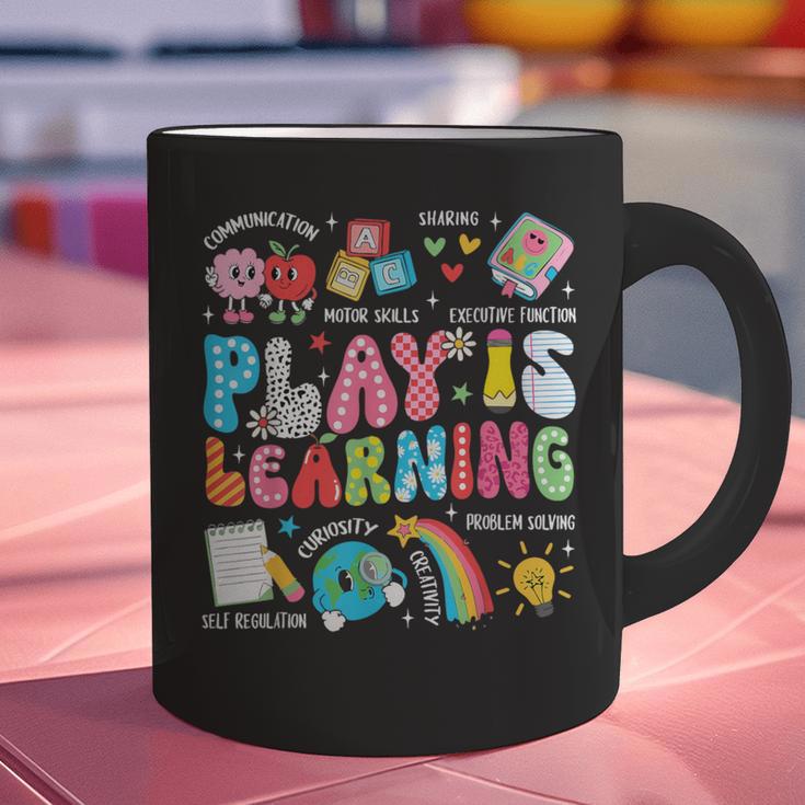 Retro Play Is Learning Kindergarten Teacher Team Women Graphic Print Coffee Mug, gift for family, gift for coworker Retro Play Is Learning Kindergarten Teacher Team Women Graphic Print Coffee Mug, gift for family, gift for coworker