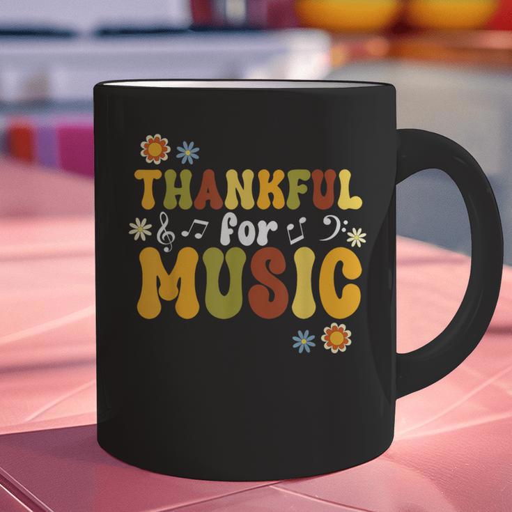 Retro Thankful For Music Floral Music Teacher Thanksgiving Men Women Graphic Print Coffee Mug, gift for family, gift for coworker Retro Thankful For Music Floral Music Teacher Thanksgiving Men Women Graphic Print Coffee Mug, gift for family, gift for coworker