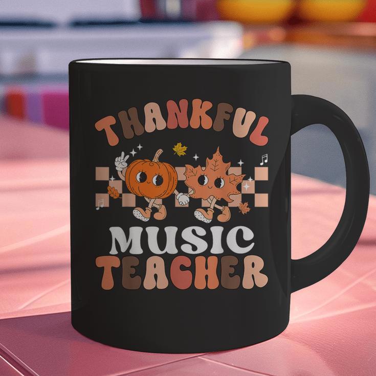 Retro Thankful Music Teacher Pumpkin Fall Thanksgiving Graphic Print Coffee Mug, gift for family, gift for coworker Retro Thankful Music Teacher Pumpkin Fall Thanksgiving Graphic Print Coffee Mug, gift for family, gift for coworker