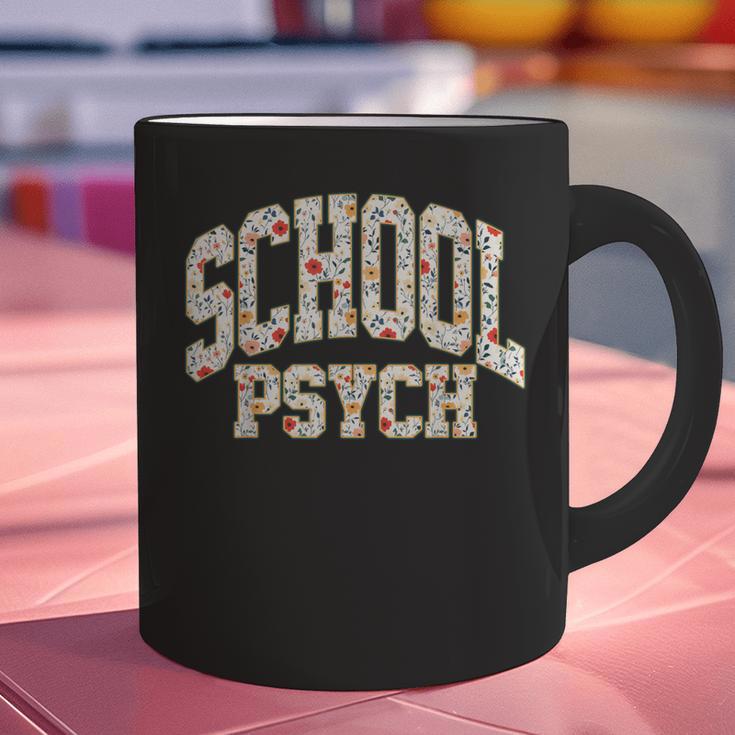 Retro Wildflower School Psych Teacher School Psychologist Graphic Print Coffee Mug, gift for family, gift for coworker