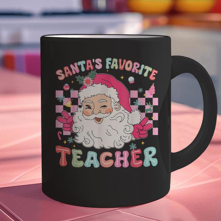 Santa Favorite Teacher Shirt Teacher Christmas Graphic Print Coffee Mug, gift for family, gift for coworker
