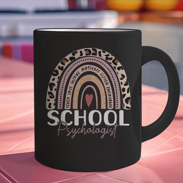 School Psych Teacher School Psychologist Leopard Rainbow Graphic Print Coffee Mug, gift for family, gift for coworker School Psych Teacher School Psychologist Leopard Rainbow Graphic Print Coffee Mug, gift for family, gift for coworker