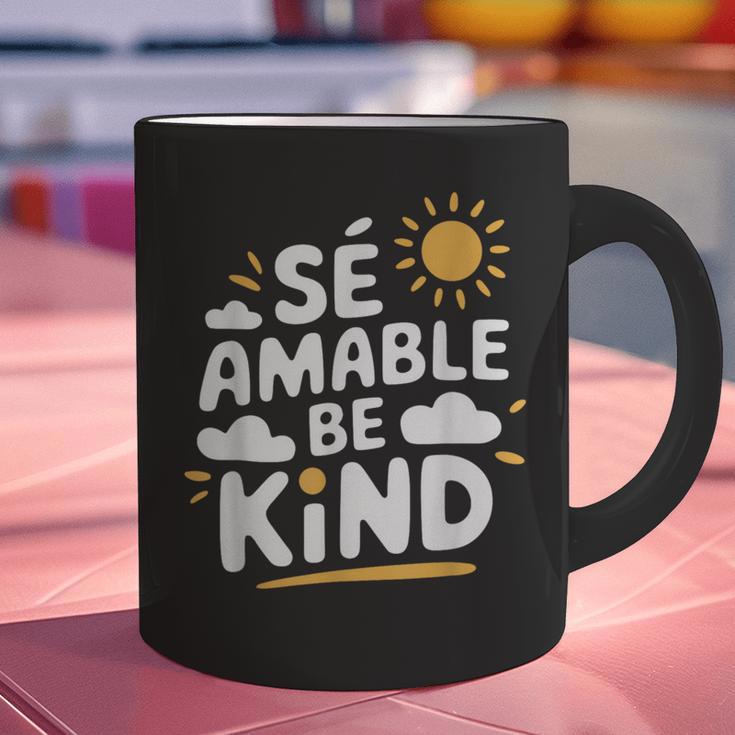 SÉ AMABLE Be Kind Bilingual Teacher Maestra Spanish Teacher Graphic Print Coffee Mug, gift for family, gift for coworker SÉ AMABLE Be Kind Bilingual Teacher Maestra Spanish Teacher Graphic Print Coffee Mug, gift for family, gift for coworker