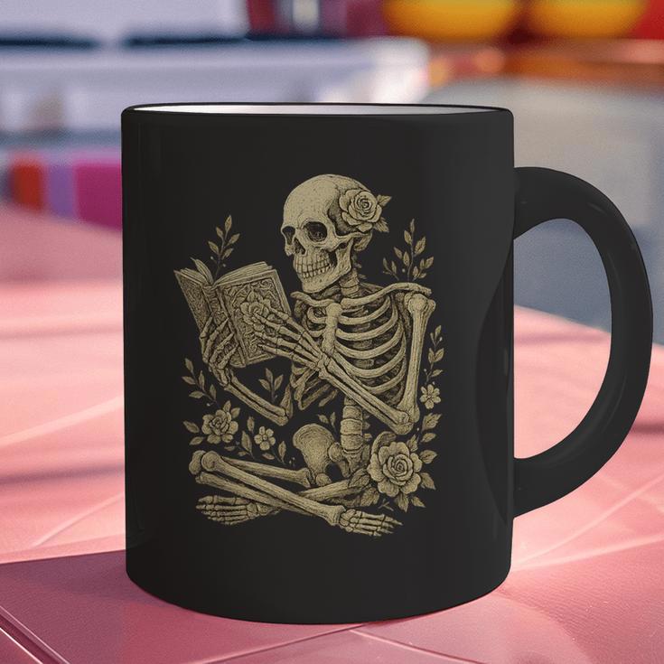 Skeleton Book Floral Skull Halloween Teacher Costume Graphic Print Coffee Mug, gift for family, gift for coworker Skeleton Book Floral Skull Halloween Teacher Costume Graphic Print Coffee Mug, gift for family, gift for coworker