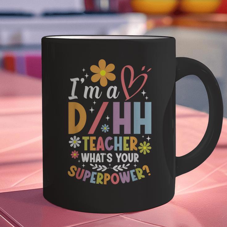 Special Education ASL Teacher Superpower DHH Teacher Graphic Print Coffee Mug, gift for family, gift for coworker