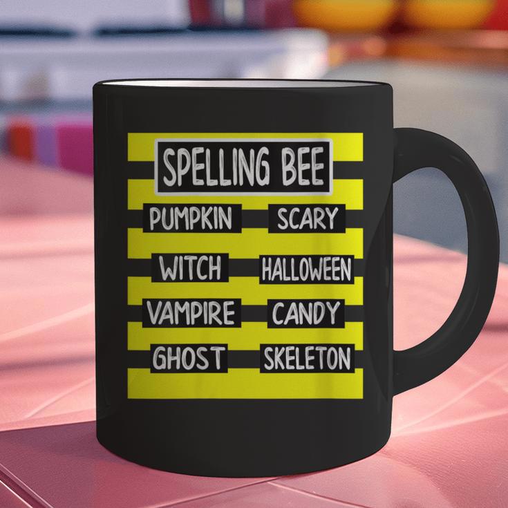 Spelling Bee Pun Halloween Costume For Teachers Graphic Print Coffee Mug, gift for family, gift for coworker Spelling Bee Pun Halloween Costume For Teachers Graphic Print Coffee Mug, gift for family, gift for coworker