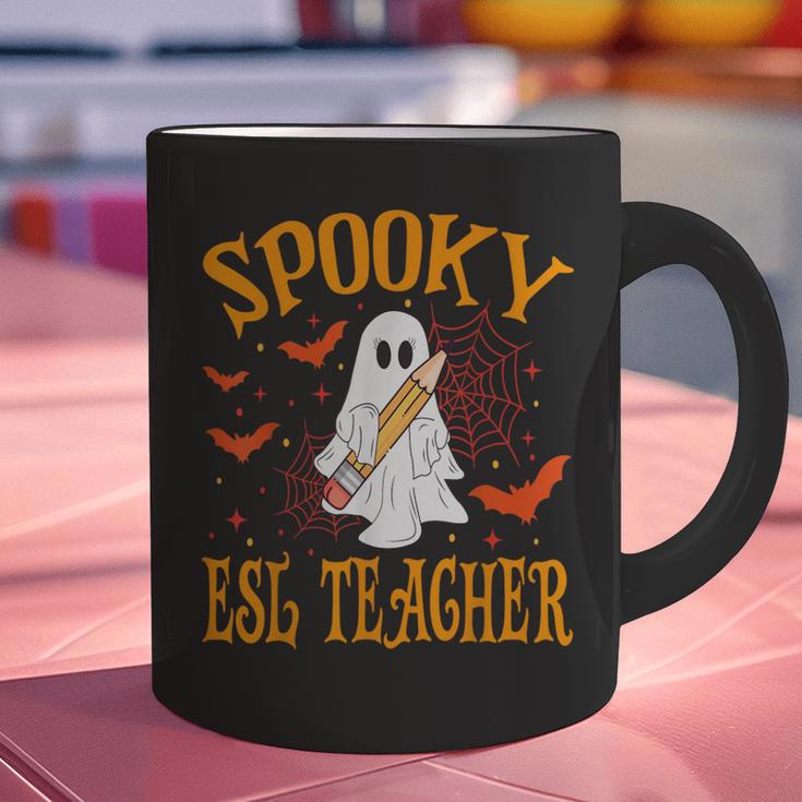 Spooky ESL Teacher Ghost Halloween School Women Graphic Print Coffee Mug, Esl Teacher Mugs, gift for family, gift for coworker Spooky ESL Teacher Ghost Halloween School Women Graphic Print Coffee Mug, Esl Teacher Mugs, gift for family, gift for coworker