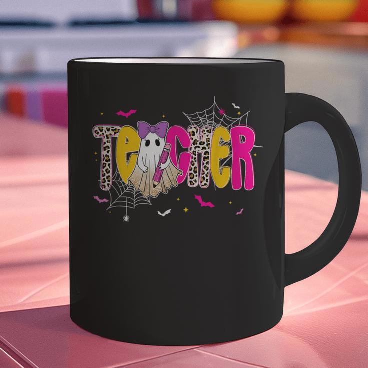 Spooky Halloween Teacher Para Counselor SPED Preppy Boo Kids Graphic Print Coffee Mug, gift for family, gift for coworker