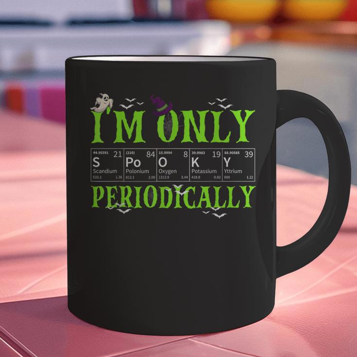 Only Spooky Periodically Halloween Chemistry Teacher Men Women Graphic Print Coffee Mug, gift for family, gift for coworker
