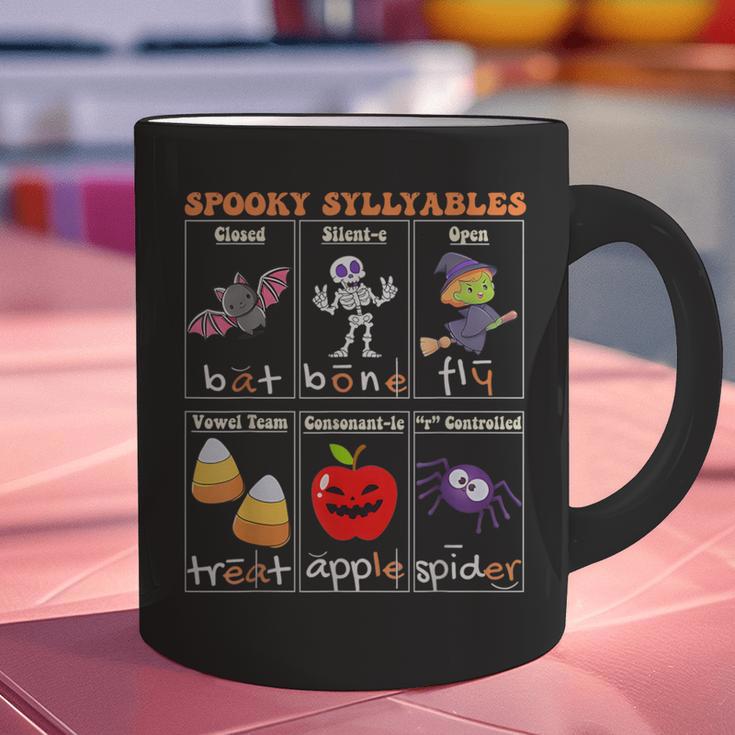 Spooky Syllables Halloween Teacher Student Education Graphic Print Coffee Mug, gift for family, gift for coworker Spooky Syllables Halloween Teacher Student Education Graphic Print Coffee Mug, gift for family, gift for coworker