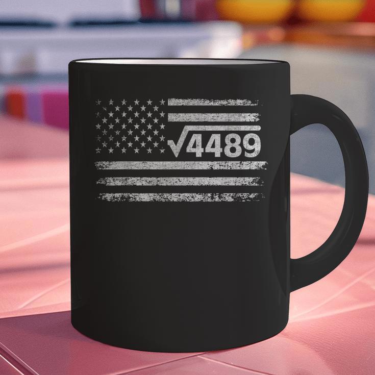 Square Root 4489 Slang Math Teacher Six Seven 6 7 USA Flag Graphic Print Coffee Mug, gift for family, gift for coworker