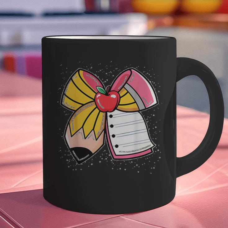 Student Teacher Coquette Bow Pencil Back To School First Day Graphic Print Coffee Mug, gift for family, gift for coworker Student Teacher Coquette Bow Pencil Back To School First Day Graphic Print Coffee Mug, gift for family, gift for coworker