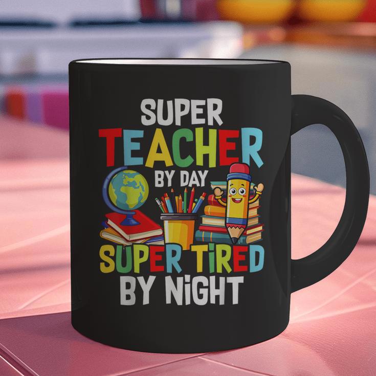 Super Teacher By Day Super Tired By Night Graphic Print Coffee Mug, Super Teacher Mugs, gift for family, gift for coworker Super Teacher By Day Super Tired By Night Graphic Print Coffee Mug, Super Teacher Mugs, gift for family, gift for coworker