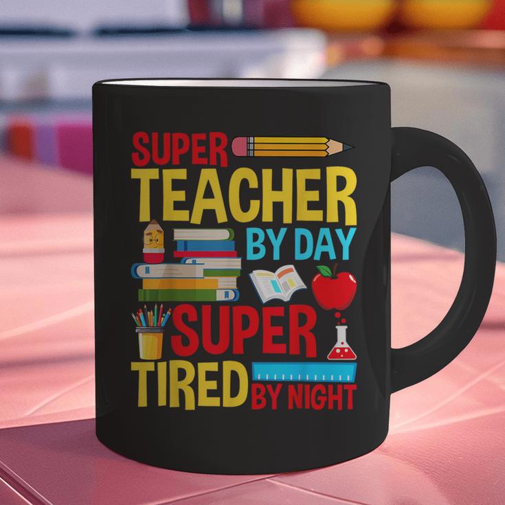 Super Teacher By Day Super Tired By Night Superhero Teacher Graphic Print Coffee Mug, Super Teacher Mugs, gift for family, gift for coworker Super Teacher By Day Super Tired By Night Superhero Teacher Graphic Print Coffee Mug, Super Teacher Mugs, gift for family, gift for coworker